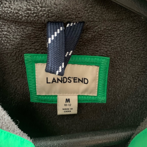 Lands End Boys green and grey jacket.Excellent condition, only worn a few times. - Picture 2 of 5
